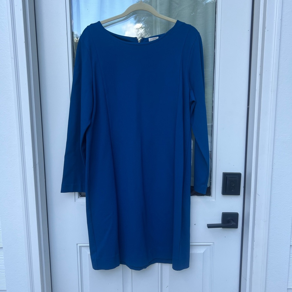 J. Crew Factory Royal Blue Long Sleeve Dress